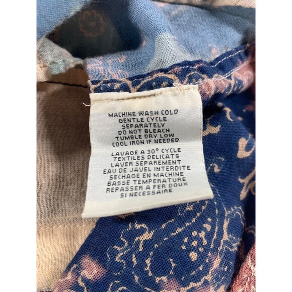 VTG Denim & Supply Ralph Lauren American Flag Patchwork Distressed Shirt Large - Picture 8 of 9